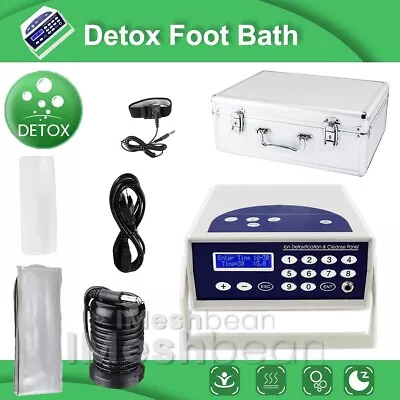 Detox Foot Bath Spa Machine Kit FIR Belt Cell Ion Ionic Aqua W/Case • $93.99