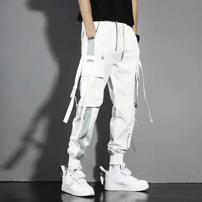 Men Pants Streetwear Cargo Pants Stylish Hip Hop Trouser Joggers Pants Casual * • $19.57