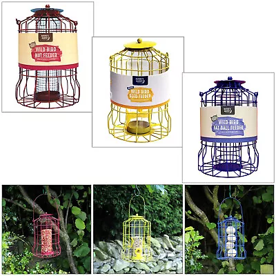 £21.95 • Buy Wild Bird Feeders Set Of 3 Hanging Squirrel Proof Seeds Peanuts Fat Balls Garden