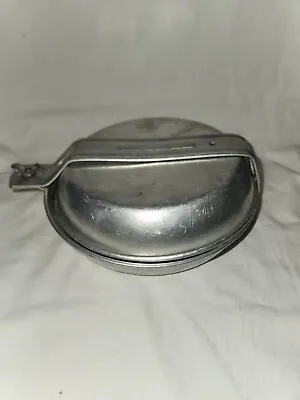 $18.99 • Buy Vintage Camping Aluminum Pot With Lid And Pan Mess Kit 4 Piece Set
