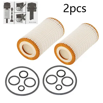 2 NEW Engine Oil Filter Paper For Mercedes C230 C280 C300 C350 ML320 HU 718/5x • $9.89