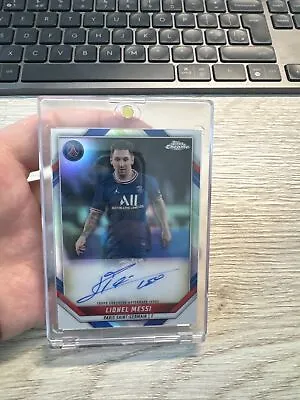 2021-22 Topps Chrome PSG Lionel Messi Signed AUTO 47/65 • £1450