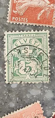 Helvetia Foreign 5c Stamp Used - #A1281 • $2