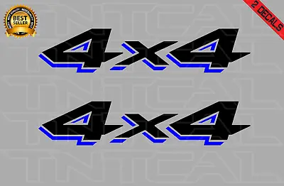 4x4 Decal Set Fits: Dodge Ram Dakota 1500 2500 Truck Vinyl Stickers Black/blue • $15.55