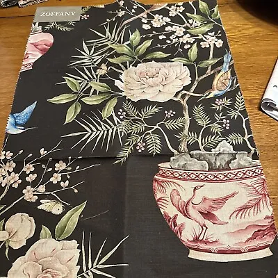 Zoffany Linen Union Fabric Sample Romys Garden • £4