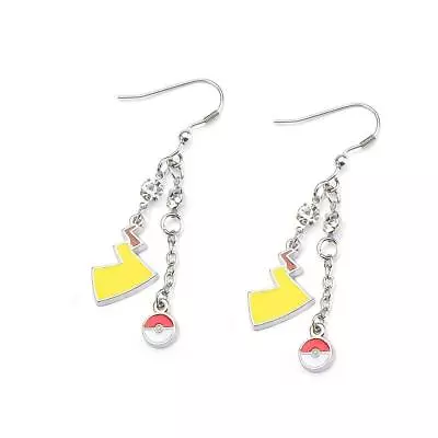 Pokemon Pokeball & Lightning Bolt Dangle Earrings • $29.99