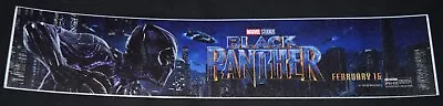 Black Panther Marvel Movie Theater Mylar Banner Poster Small 2.5x11.5 NEW 2018 • $20