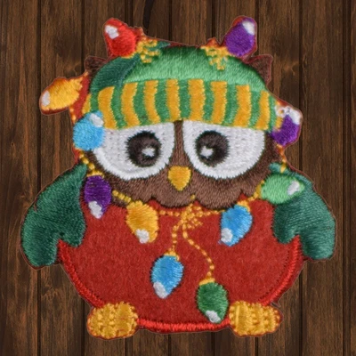 $5.25 • Buy Christmas Owl Embroidered Patch — Iron On
