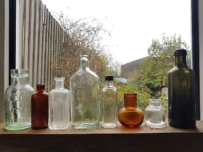 £14.99 • Buy Antique / Vintage Bottles X 8 - Medicine, Household