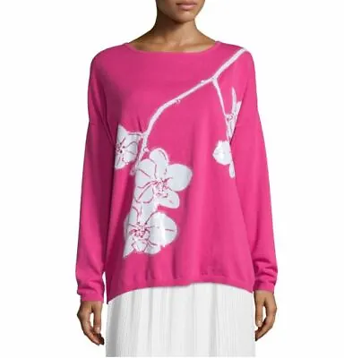 Joan Vass Neiman  Marcus Valentine’s Pink Orchid Sweater Plus Size 3X • $19.99