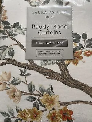 BNIP Laura Ashley Curtains W 162 CM X L 137CM Florintine Natural Ready Made • £80