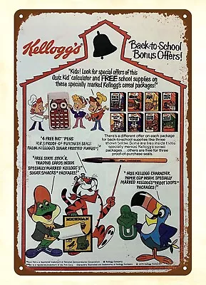 1979 Cereal Ad Tony The Tiger Metal Tin Sign Pop Shop Wall Pub Cafes • £15.35