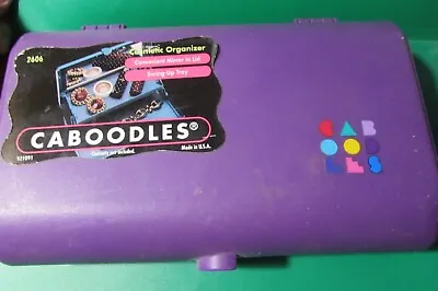VINTAGE 1980's Purple CABOODLES Hard Plastic Cosmetic Organizer Make Up Case • $12.99
