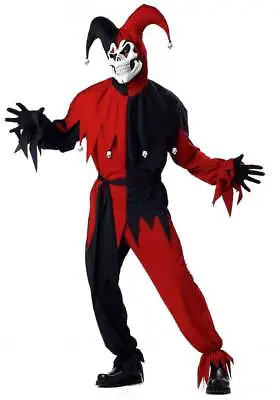 California Costume Wicked Evil Jester Adult Men Halloween Outfit 00746 • $17.27