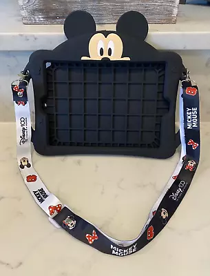 Mickey Mouse I Pad Silicone Case With Handles & Disney 100 Yrs Of Wonder Lanyard • $30.99