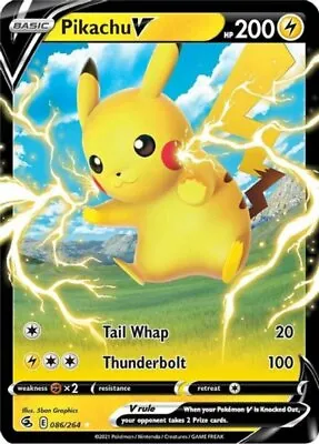 $1.75 • Buy Pokemon Pikachu V - 086/264 - Ultra Rare NM-Mint Fusion Strike