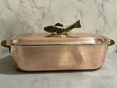 Spring Culinox Large Copper Fish Poacher Kettle W Handles • $299.99