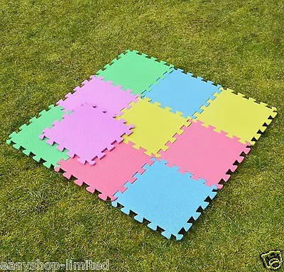 20pcs Eva Interlocking Soft Foam Kids Baby Activity Play Mat Set Floor Tiles Gym • £14.99