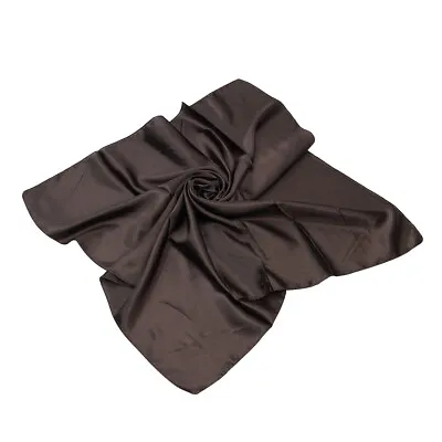 Elegant Large Silk Feel Solid Color Satin Square Scarf Wrap 35  - Diff Colors • $8.99