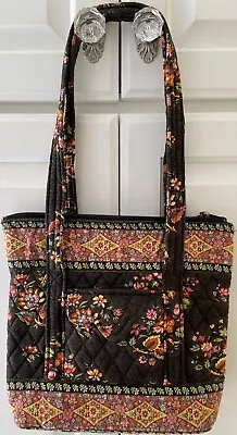 Vera Bradley Retired Rare Chocolat Petite Villager Excellent Condition Tote • $59