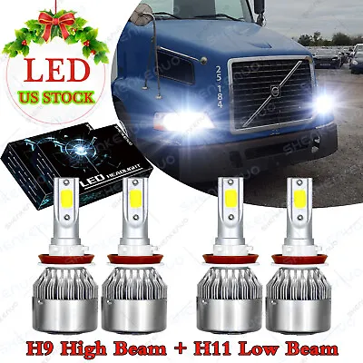 $26.99 • Buy Combo LED Headlight Bulbs For 2004-2015 Volvo VNL Semi Truck High Low Beam