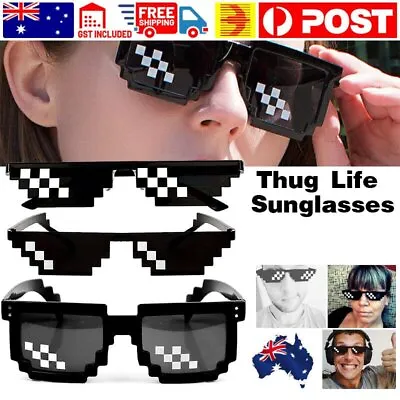 2PCS Chic MEME Deal IT Thug Life Attitude Stylish Glasses 8 Bit Pixel Sunglasses • $8.47