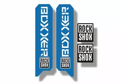 Rock Shox Boxxer Mountain Bike Cycling Decal Kit Sticker Adhesive Blue Theme • $19.99