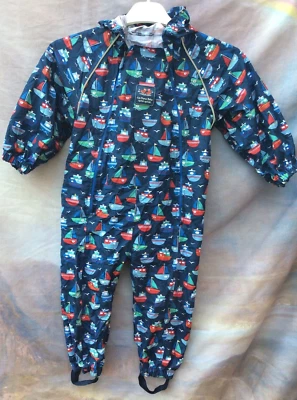 £22 • Buy JoJo Maman Bebe Splish Splash Pack-a-way All In One Suit Boats Age 2 - 3 Years