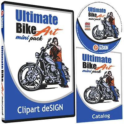 Motorcycle Biker Clipart-vinyl Cutter Plotter-vector Clip Art Cd • $29.99