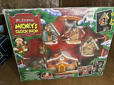 Mr. Christmas 1993 Disney Mickey's Clock Shop Vtg Disney Cuckoo Singing Read • $59.99