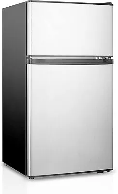 Mini Fridge With Freezer3.2 Cu.F Compact RefrigeratorMini Refrigerator Sliver • $154.37