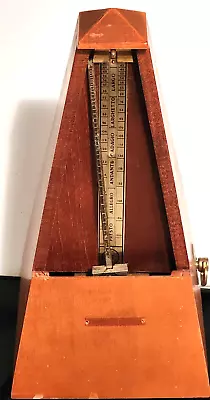 Vintage Seth Thomas Metronome In Wood Case Wind Up Made In USA Tested • $37.49