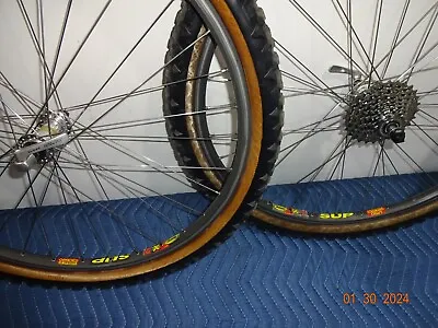 Vintage Shimano Deore Xt Mavic X517 Sup Maxtal 8 Speed Hyperglide Wheelset • $299