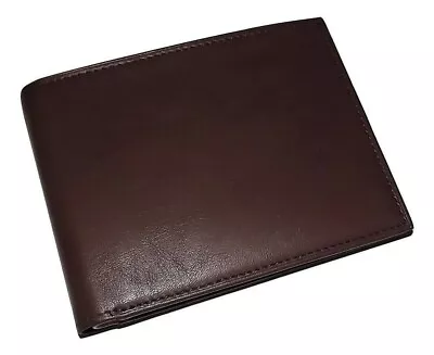 New Bosca Men's Nappa Leather Bifold Executive Id Wallet Dark Brown • $69.95