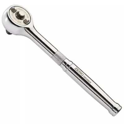 Zero Degree 1/2  Inch Drive Gearless Ratchet Nickel Plated 1  Turning Arc 38152 • $36.95