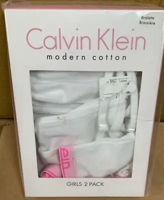 Calvin Klein Girls Modern Cotton Bralette (2 Pack) • £13.99