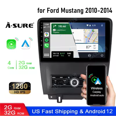 10.1  Android 13 Stereo Radio For Ford Mustang 2010-2014 Wireless Carplay GPS • $243.59