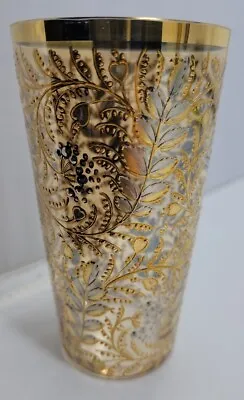 Bohemian Moser Juice Glass / Tumbler Gold Enamel Decor 4 Inches Late 1800's • $150