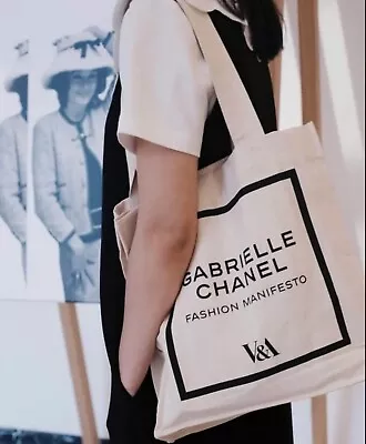 Gabrielle Chanel Fashion Manifesto V&a Museum Limited Beige Shopper Tote Bag New • £39.99