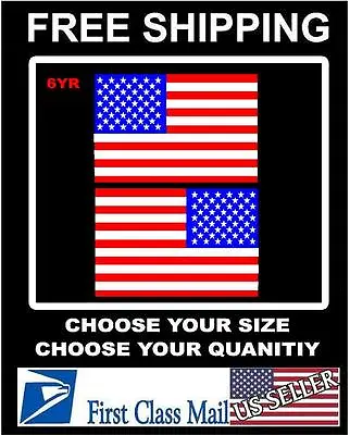 RIGHT & LEFT American Flag USA Mirrored Vinyl Decals Boat Truck Car/sticker 3m • $90.06