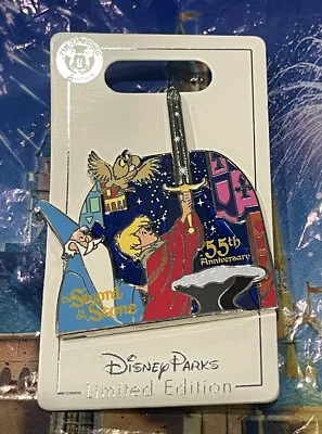 Disney Sword In The Stone 55th Anniversary Arthur Merlin Sword Pin LE 2000 New • $49.95