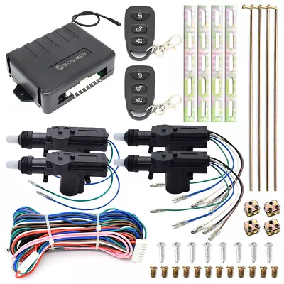 UniversalCar 4 Door Kit Keyless Power Lock Entry System Security Central Remote • $26.23