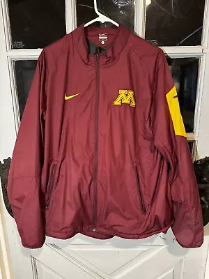 Nike Minnesota Gophers Mens Large Full-Zip Maroon Running Jacket EUC • $24