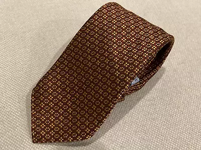 Beautiful Massimo Bizzocchi 100% Silk Slim Tie Copper Gold Italy Outstanding • $10