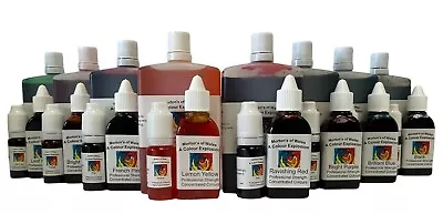 £5.49 • Buy 30 - 100ml Edible Gel Food Colour Colouring Paste Super Strength Cake Icing