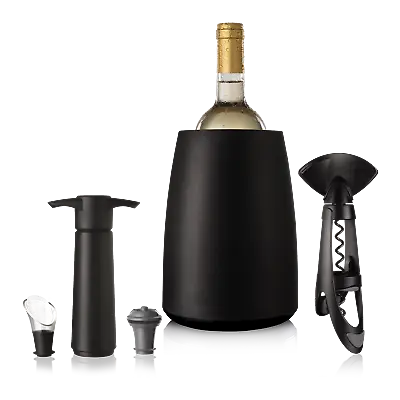 Vacu Vin Wine Set Corkscrew Wine Saver Wine Server Wine Cooler Elegant • £41.99