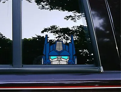 Optimus Prime Peek Peeker Peeking Window Vinyl Decal Anime Transformers Stickers • $3.28