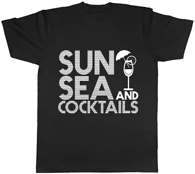 $10.97 • Buy Sun Sea And Cocktails Mens Womens Ladies T-Shirt Tee