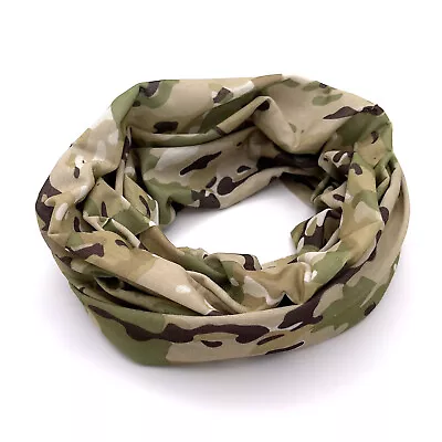 Lightweight Tactical Snood Scarf Neck Gaiter Tube Face Mask Airsoft Biker Cycle • £3.99