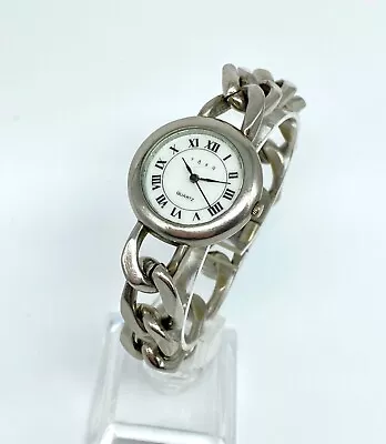 £13.99 • Buy TORQ Ladies Quartz Watch -Chunky Silver Link Bracelet-New Battery-Roman Numerals